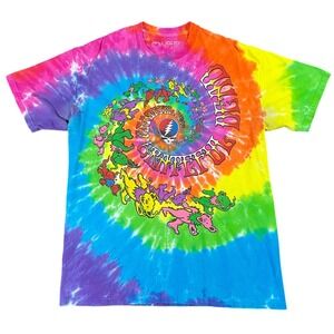 Liquid Blue Grateful Dead Tie Dye Shirt Dancing Bears Steal Your Face L
